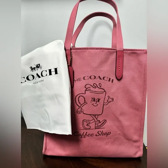 Coach Coffee Shop Tote Limited Edition Pink - Picture 6 of 7